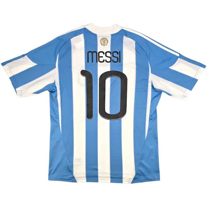 2010/11 Argentina Home Football Shirt (L) Adidas #10 Messi