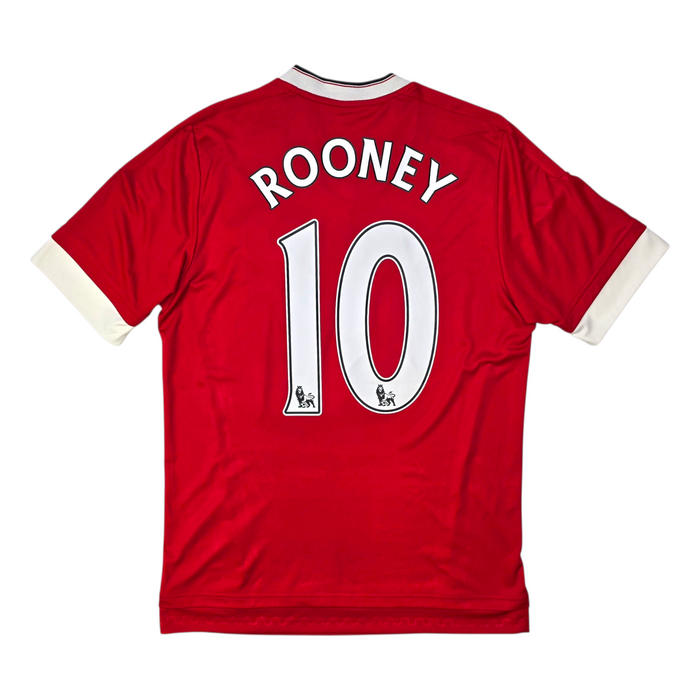 2015/16 Manchester United Home Football Shirt (M) Adidas #10 Rooney