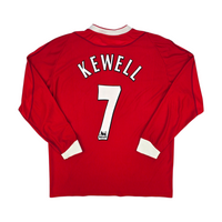2002/04 Liverpool Home Football Shirt (XL) Reebok #7 Kewell