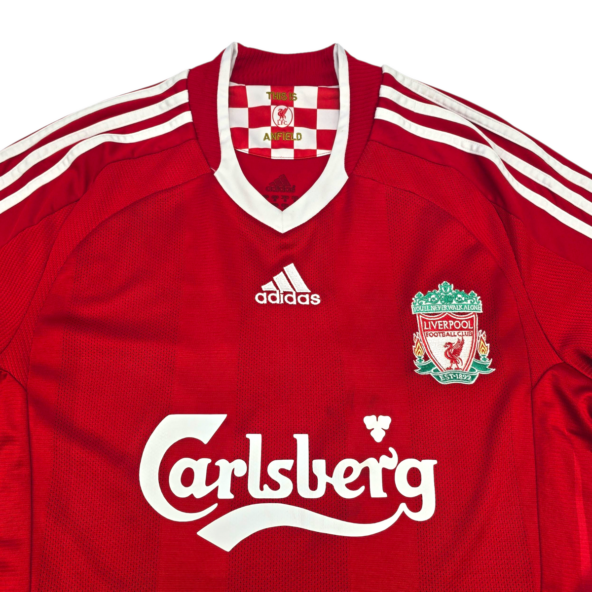 2008/10 Liverpool Home Football Shirt (M) Adidas #15 Benayoun