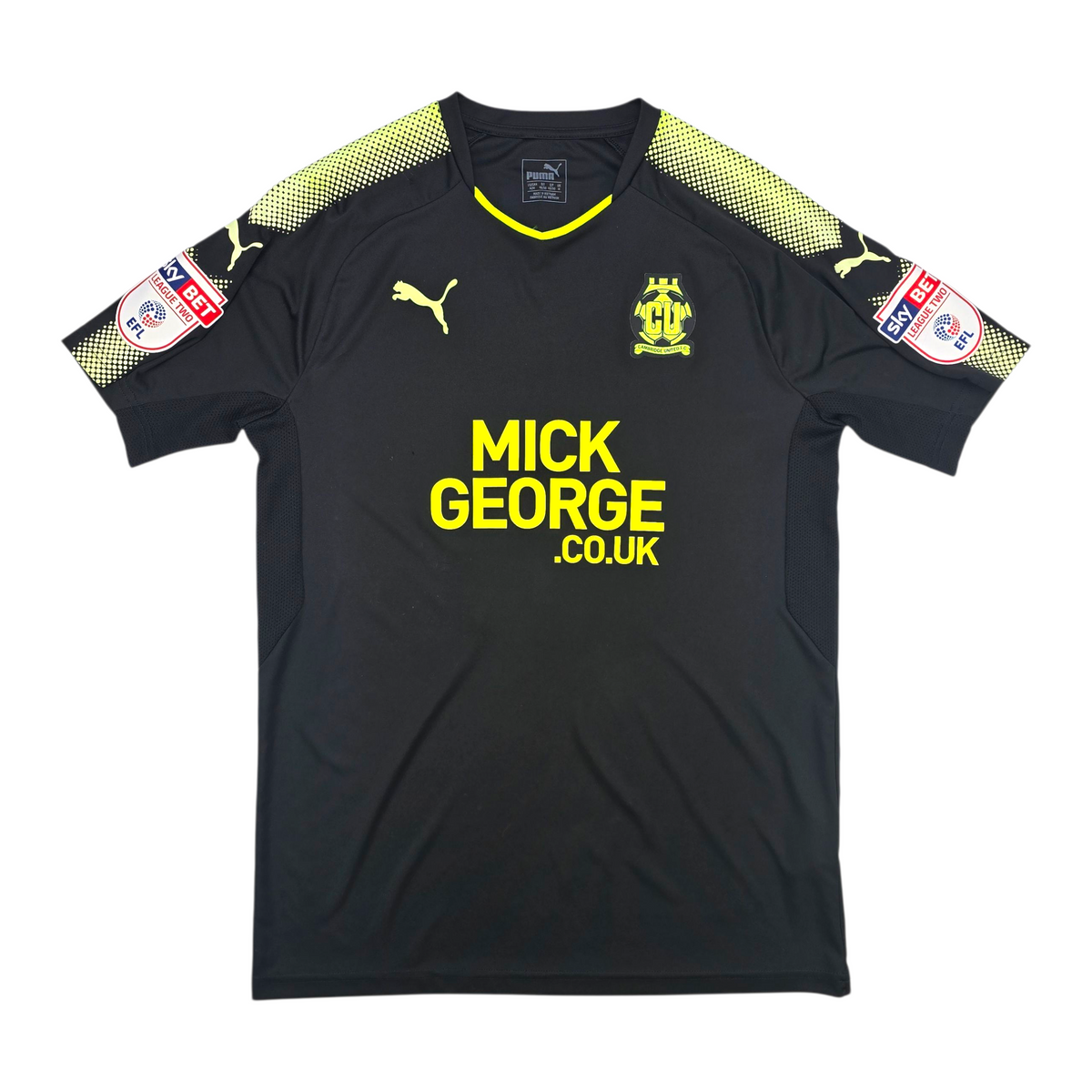 2017/18 Cambridge United Away Football Shirt (M) Puma #3 Carroll (Match Worn/Signed)