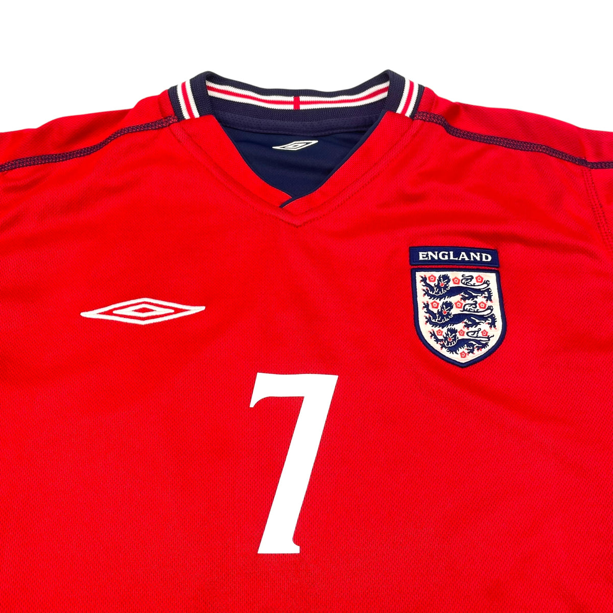 2002/04 England Away Football Shirt (S) Umbro #7 Beckham