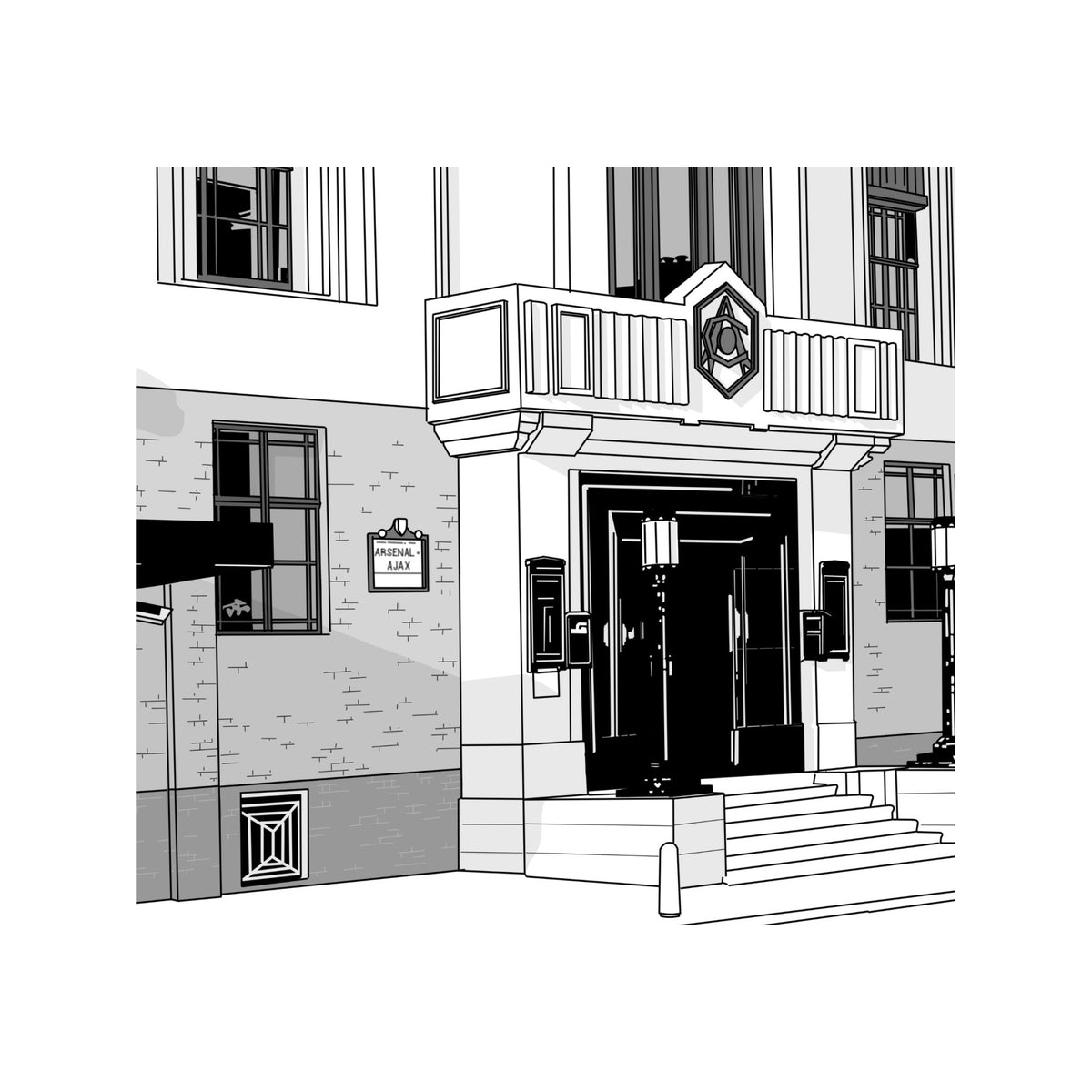 Arsenal Football Artwork - Highbury Stadium - Football Finery - FF203126