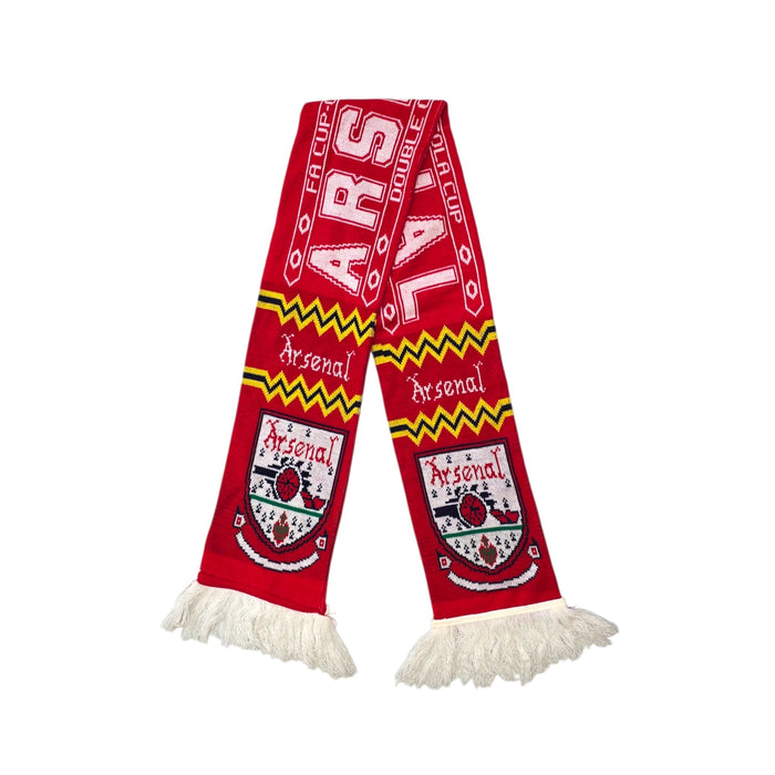 Arsenal Vintage Football Scarf | FA Cup + Coca Cola Cup Double - Football Finery - FFS132