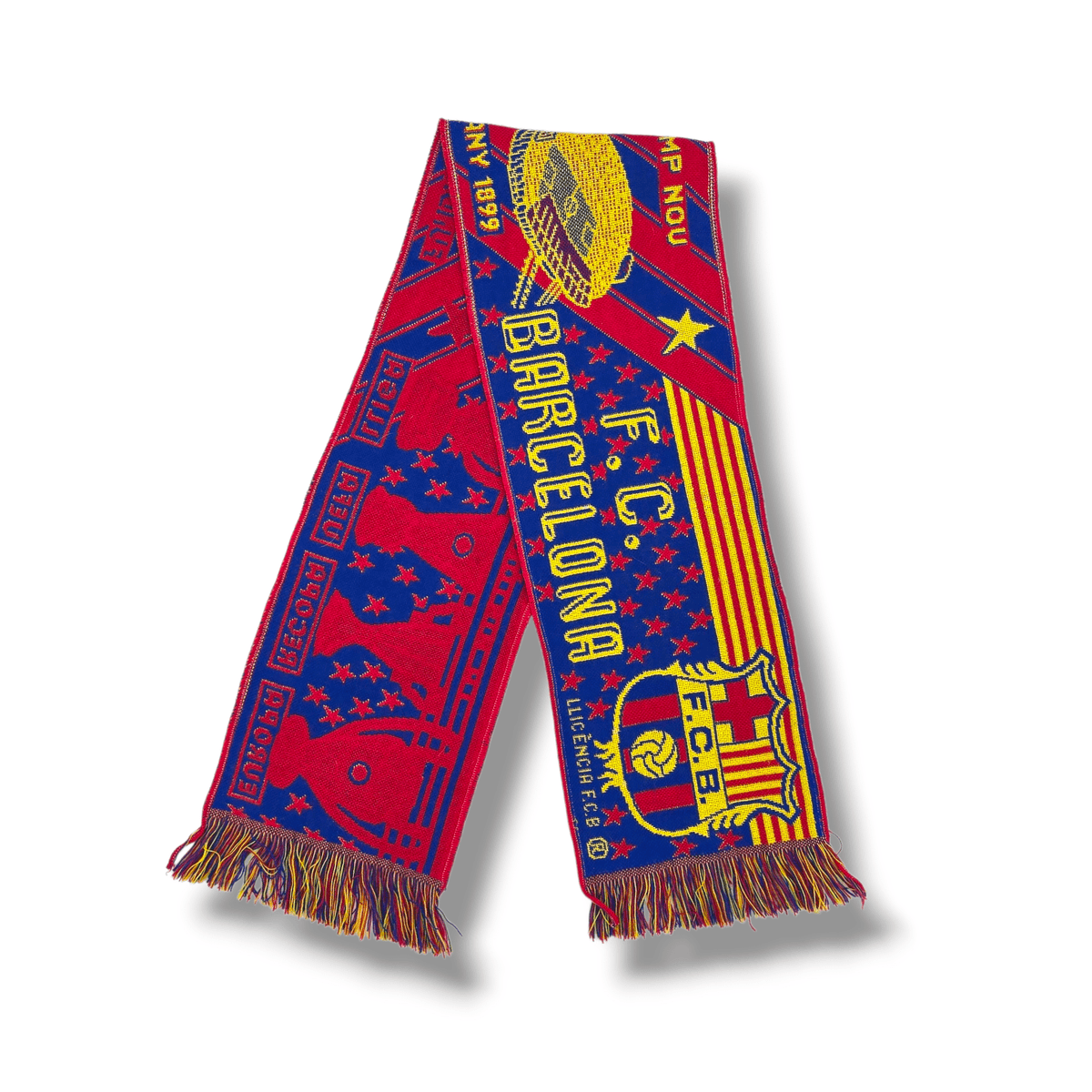 Barcelona Vintage Football Scarf - Football Finery - FFS013