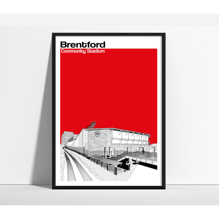 Brentford F.C. Football Artwork - Community Stadium - Football Finery - FF203112