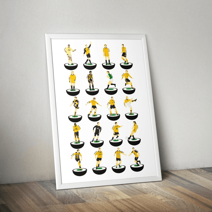 Cambridge United Legends Subbuteo Print - Football Finery - CUFC_Subbuteo_ART_A3