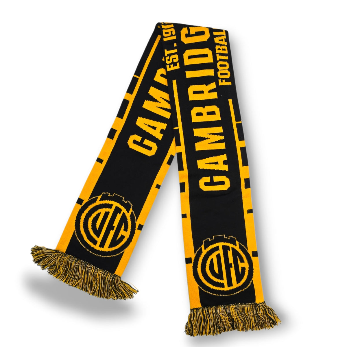 Cambridge United Scarf | Orange/Black 1912 - Football Finery - UFC_SCARCF_BLACK_ORANGE_1912