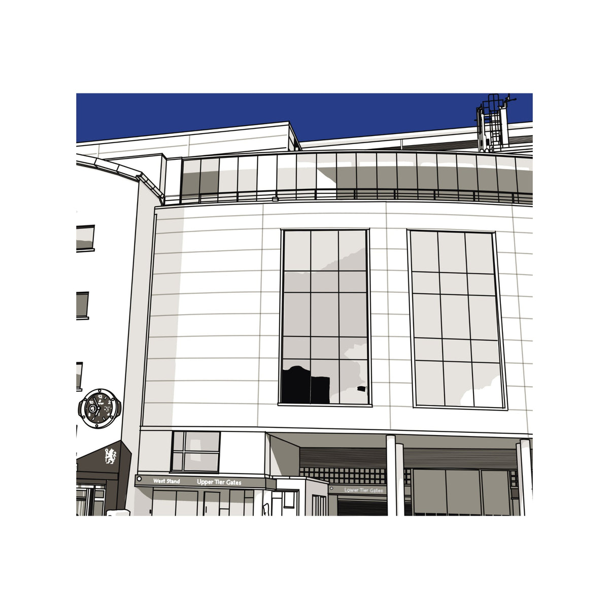 Chelsea Football Artwork - Stamford Bridge - Football Finery - FF203118