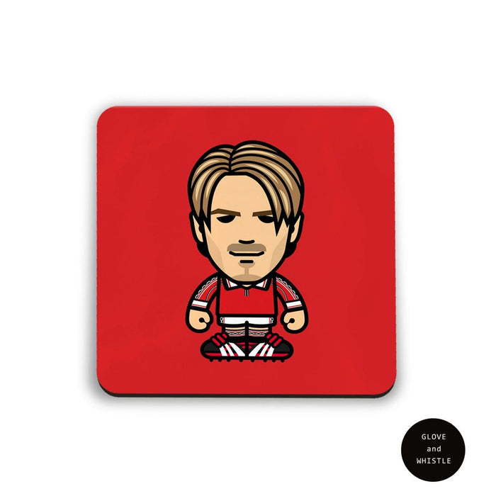 David Beckham Manchester United Football Coaster - Football Finery - FF203100