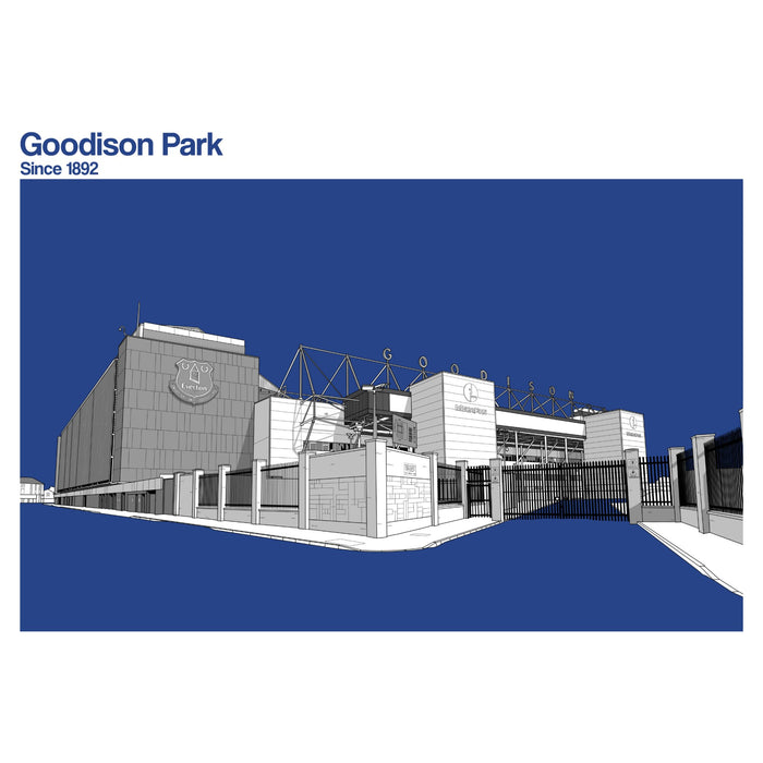 Everton Football Artwork - Goodison Park - Football Finery - FF203117