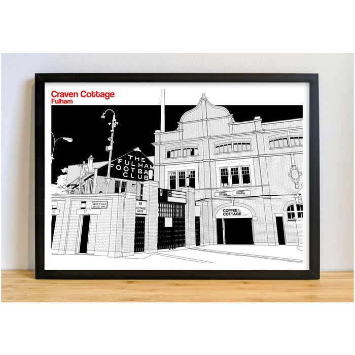 Fulham Football Artwork - Craven Cottage - Football Finery - FF203125