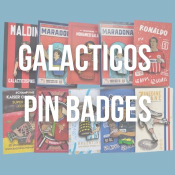 Football Finery Vintage Football Galacticos Pin Badges (Football Merch Collection)