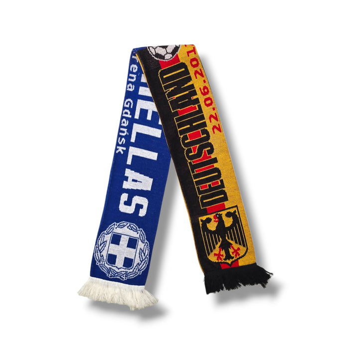 Greece Vintage Football Scarf x Germany (2012) - Football Finery - FFS140