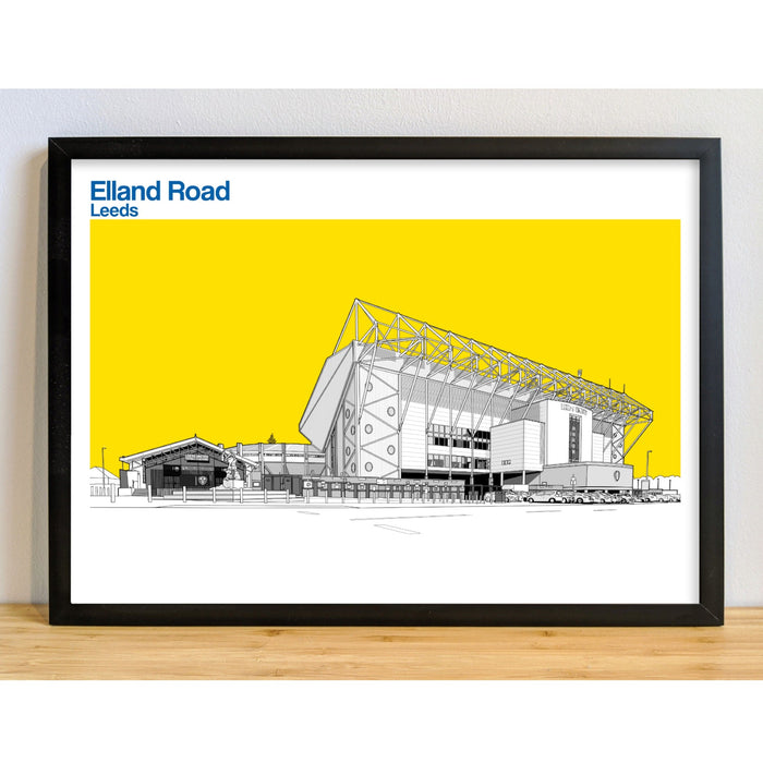 Leeds United Football Artwork - Elland Road - Football Finery - FF203109