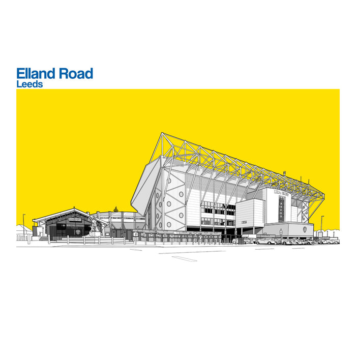 Leeds United Football Artwork - Elland Road - Football Finery - FF203109