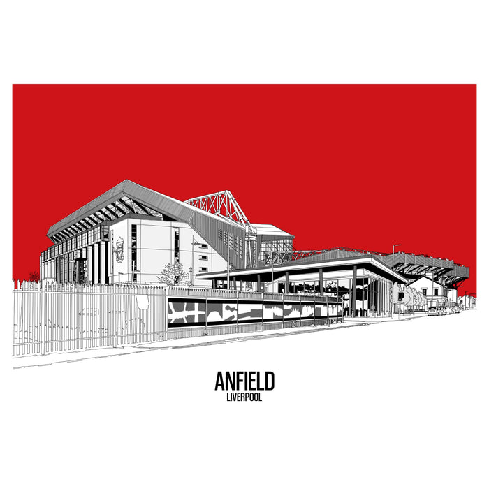 Liverpool Football Artwork - Anfield - Football Finery - FF203111