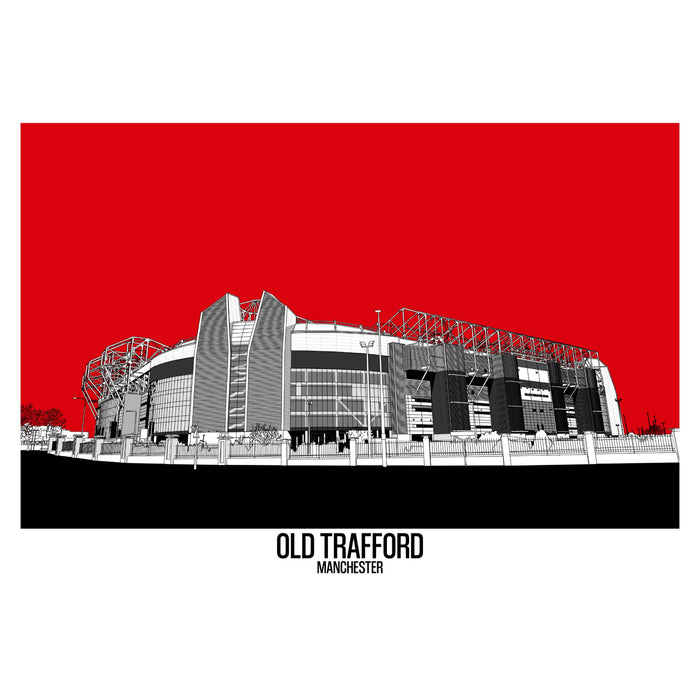 Manchester United Football Artwork - Old Trafford - Football Finery - FF203121