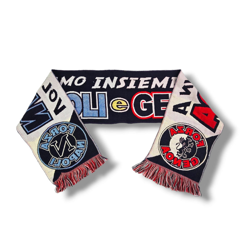 Napoli x Genoa Vintage Football Scarf (Half & Half) - Football Finery - FF203749