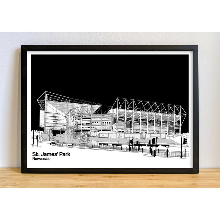 Newcastle United Football Artwork - St James Park - Football Finery - FF203120