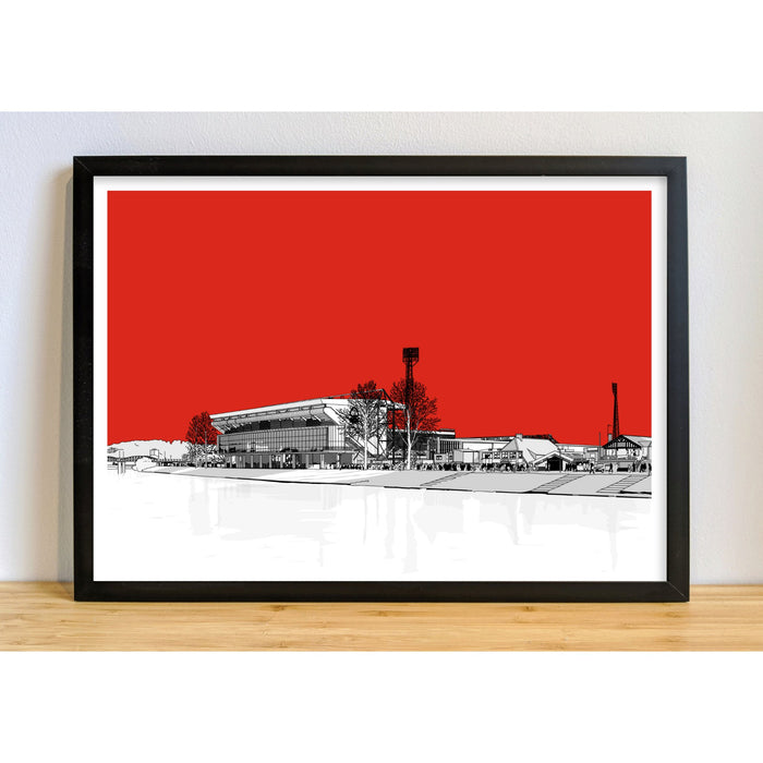 Nottingham Forest Football Artwork - The City Ground - Football Finery - FF203124