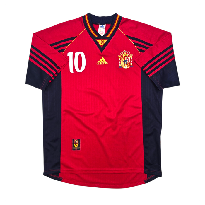 1998/99 Spain Home Football Shirt (M) Adidas #10 Raul