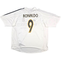 2004/05 Real Madrid Home Football Shirt (XL) Adidas #9 Ronaldo