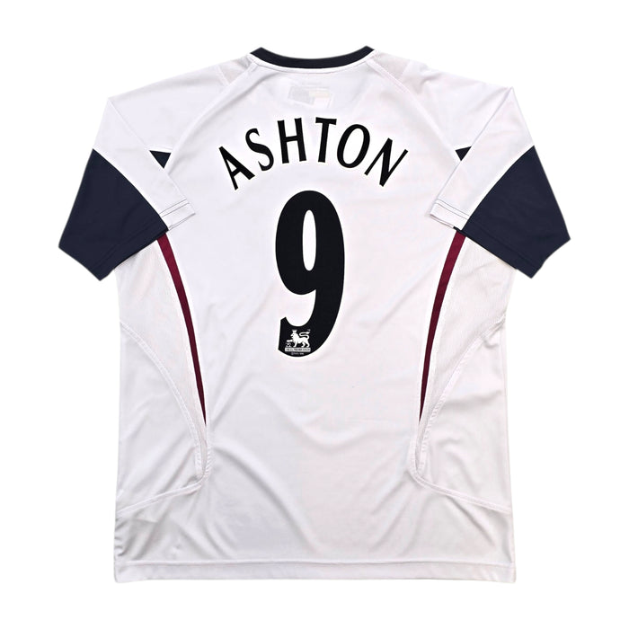 2005/06 West Ham United Away Football Shirt (XL) Reebok #9 Ashton