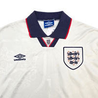 1993/95 England Home Football Shirt (S) Umbro