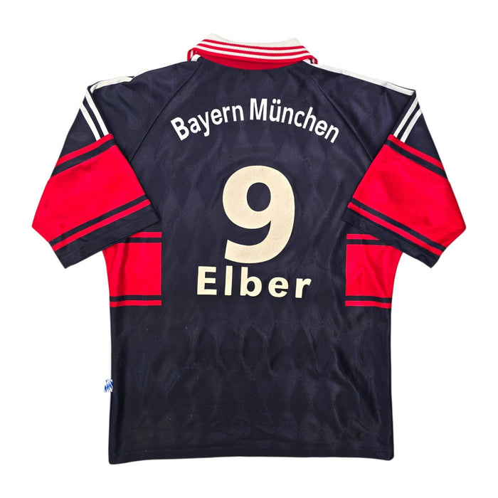 1997/99 Bayern Munich Home Football Shirt (M) Adidas #9 Elber