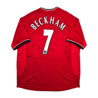 2000/02 Manchester United Home Football Shirt (2XL) Umbro #7 Beckham