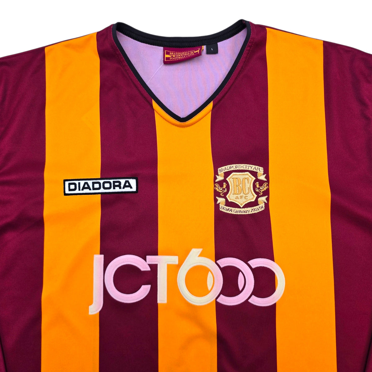 2003/04 Bradford City Home Football Shirt (L) Diadora (Centenary Shirt)