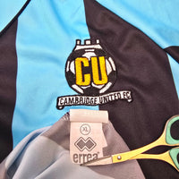 2010/11 Cambridge United Away Football Shirt (XL) Errea #16 Gray | Matchworn