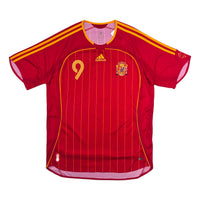 2006/08 Spain Home Football Shirt (M) Adidas #9 Torres