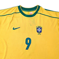 1998/00 Brazil Home Football Shirt (XL) Nike #9 Ronaldo