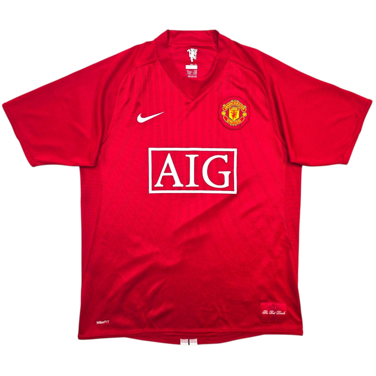 2007/09 Manchester United Home Football Shirt (M) Nike