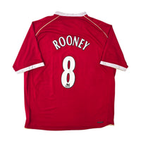 2006/07 Manchester United Home Football Shirt (2XL) Nike #8 Rooney