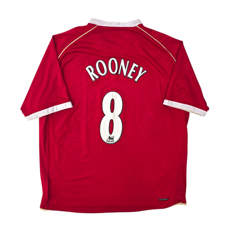 2006/07 Manchester United Home Football Shirt (2XL) Nike #8 Rooney