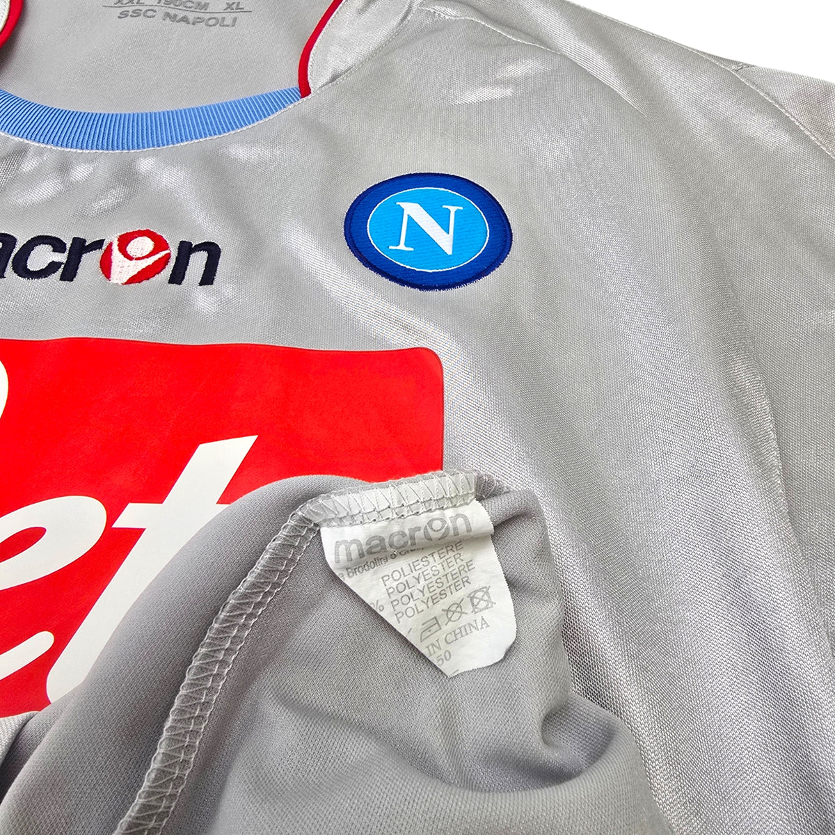 2009/10 Napoli Away Football Shirt (2XL) Macron #7 Lavezzi