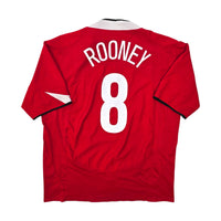 2004/06 Manchester United Home Football Shirt (XL) Nike #8 Rooney