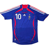 2006/07 France Home Football Shirt (S) Adidas #10 Zidane