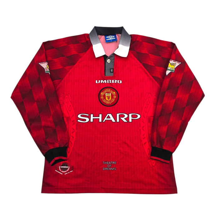 1996/98 Manchester United Home Football Shirt (M) Umbro #7 Cantona