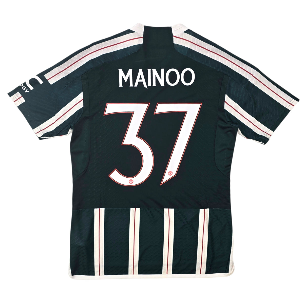 2023/24 Manchester United Away Football Shirt (M) Adidas #37 Mainoo (Player Version)