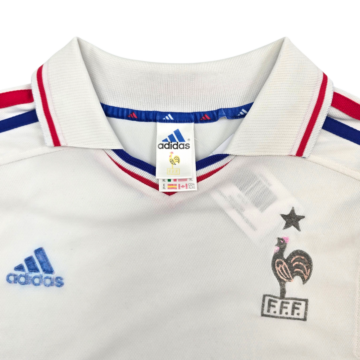 2000/02 France Away Football Shirt (XL) Adidas
