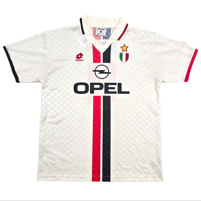1995/96 AC Milan Away Football Shirt (L) Lotto #9 Weah