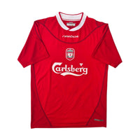 2002/04 Liverpool Home Football Shirt (S) Reebok #5 Baros