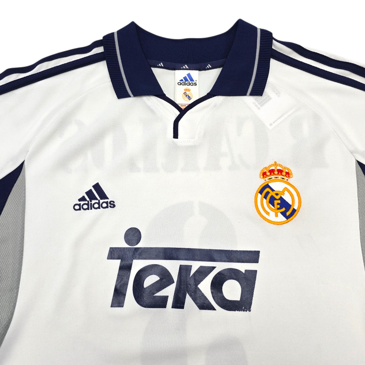 2000/01 Real Madrid Home Football Shirt (XL) Adidas #3 R. Carlos