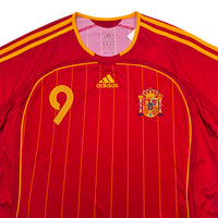 2006/08 Spain Home Football Shirt (M) Adidas #9 Torres