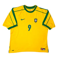 1998/00 Brazil Home Football Shirt (XL) Nike #9 Ronaldo
