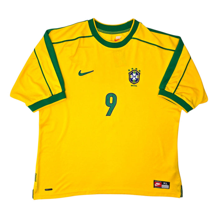 1998/00 Brazil Home Football Shirt (XL) Nike #9 Ronaldo
